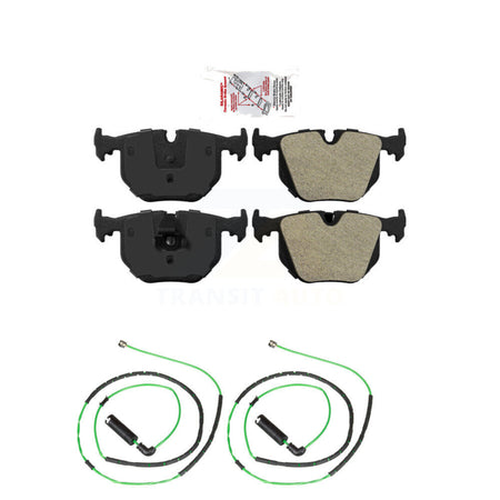 Rear Ceramic Brake Pads Wear Sensor Kit For 2006-2008 BMW Z4 M Roadster Coupe with 3.2L KNW-101047