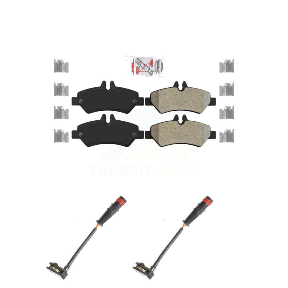 Rear Ceramic Disc Brake Pads & Wear Sensor Kit For Mercedes-Benz Sprinter 2500 3500 Dodge KNW-101051