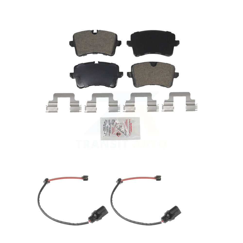 Rear Ceramic Disc Brake Pads And Wear Sensors Kit For Porsche Macan Audi A6 KNW-101058