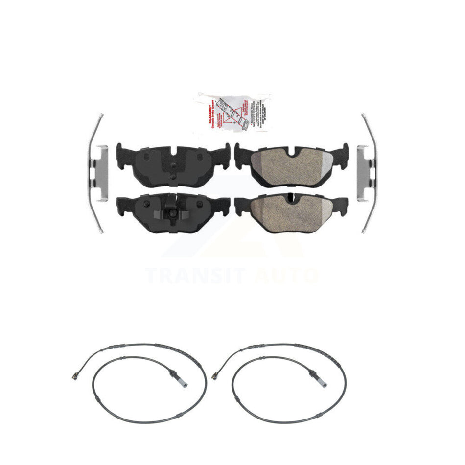 Rear Ceramic Disc Brake Pads And Wear Sensors Kit For 2013 BMW 328i xDrive 3.0L KNW-101064