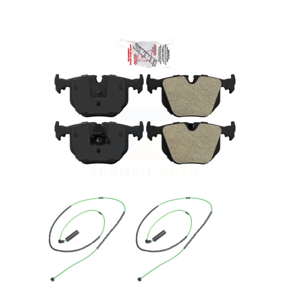 Rear Ceramic Disc Brake Pads And Wear Sensors Kit For 2001-2006 BMW M3 3.2L KNW-101073