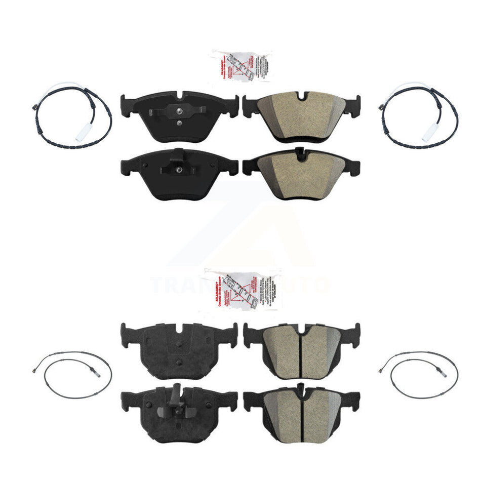 Front Rear Ceramic Disc Brake Pads And Wear Sensors Kit For BMW 335i xDrive KNW-101141