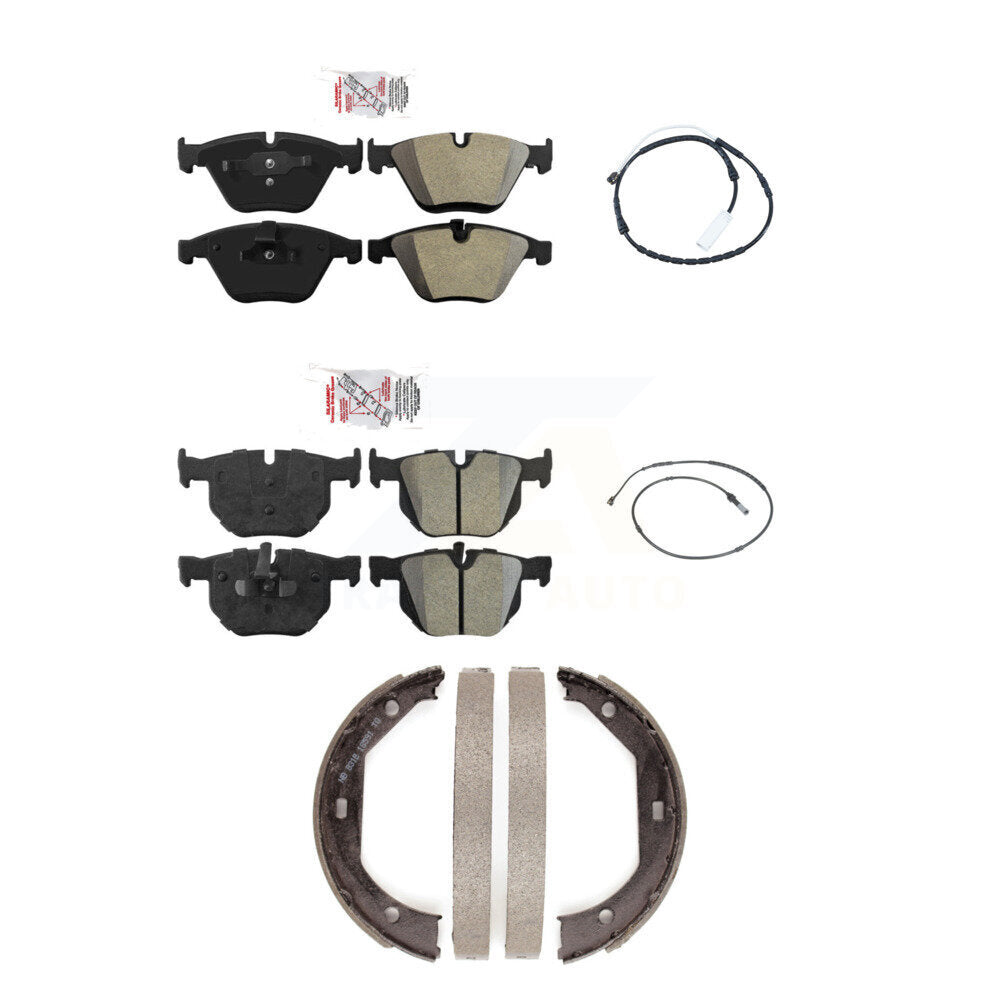 Front Rear Ceramic Disc Brake Pads And Wear Sensors Kit (5Pc) For BMW 335i xDrive KNW-101168