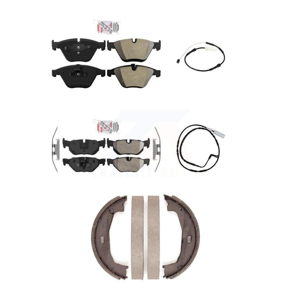 Front Rear Ceramic Disc Brake Pads And Wear Sensors Kit (5Pc) For BMW 323i 328i KNW-101192