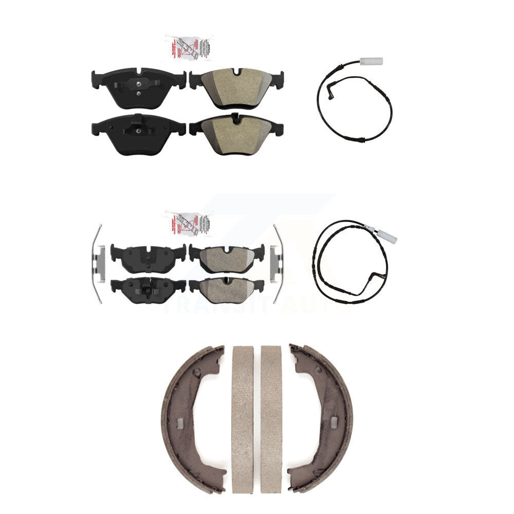 Front Rear Ceramic Disc Brake Pads And Wear Sensors Kit (5Pc) For BMW 328i 323i KNW-101193
