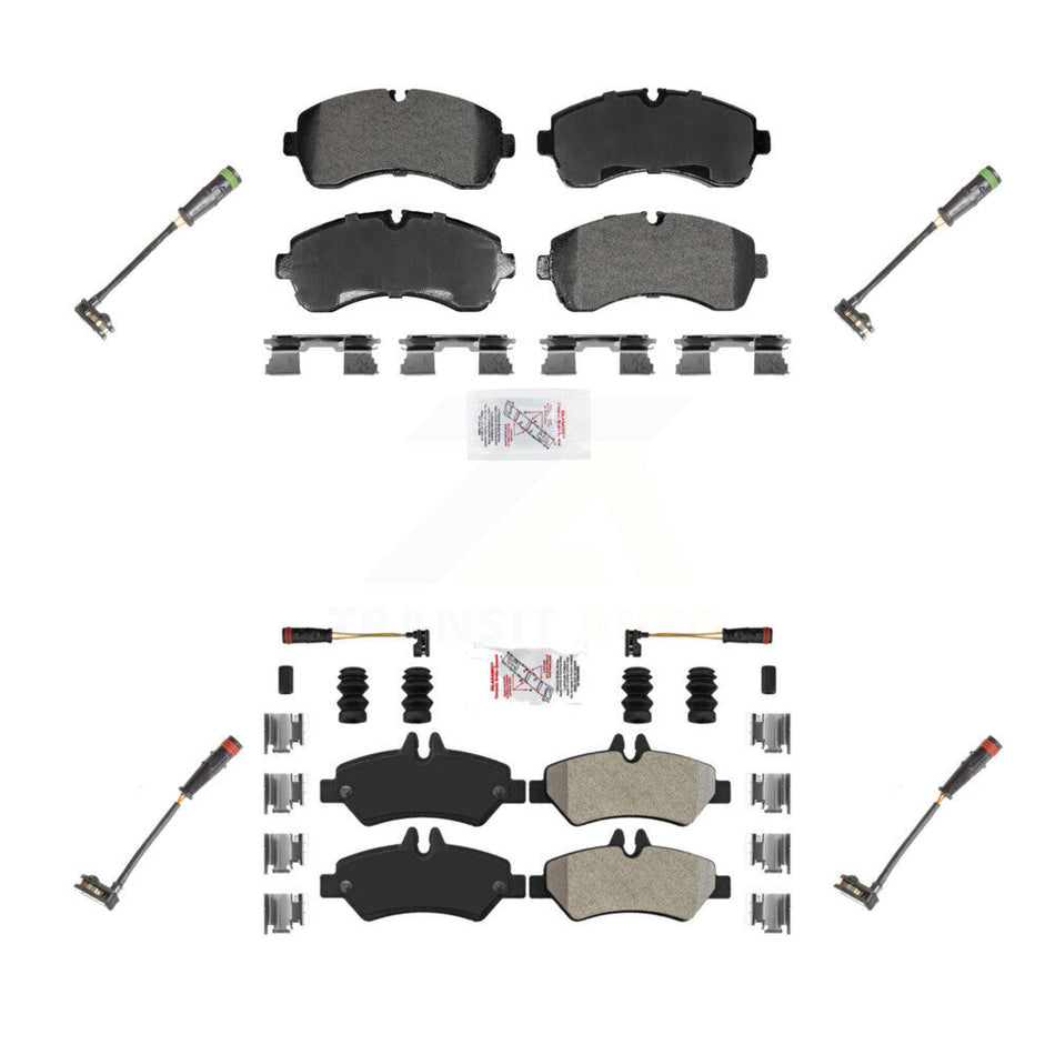Front Rear Ceramic Disc Brake Pad & Extra Wear Sensor Kit For Mercedes-Benz Sprinter 3500 KNW-101261