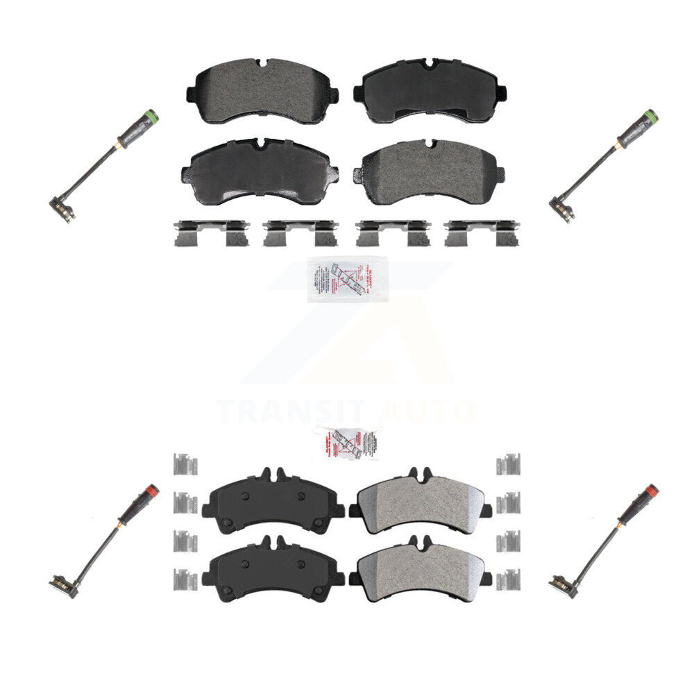 Front Rear Ceramic Disc Brake Pads And Wear Sensors Kit For Mercedes-Benz Sprinter 3500 KNW-101263