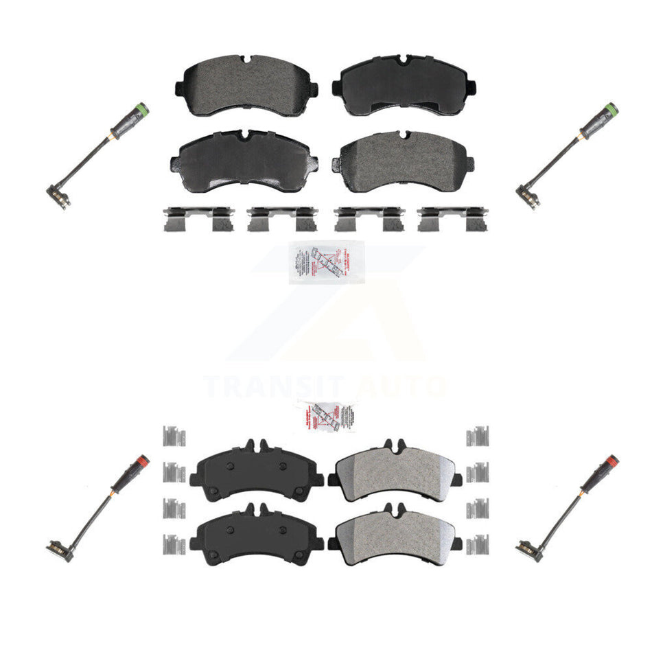 Front Rear Ceramic Disc Brake Pads And Wear Sensors Kit For Mercedes-Benz Sprinter 3500 KNW-101263