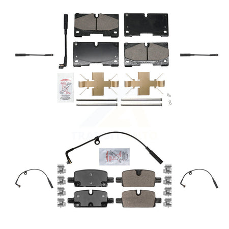 Front Rear Ceramic Brake Pad Extra Wear Sensor Kit For GMC Chevrolet Silverado 1500 Yukon KNW-101277