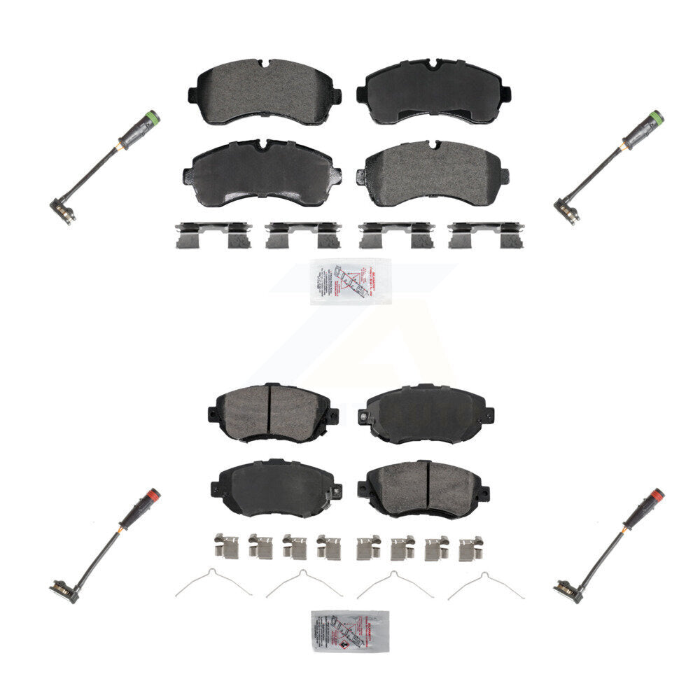 Front Rear Ceramic Disc Brake Pads & Wear Sensor Kit For Mercedes-Benz Sprinter 2500 1500 KNW-101278