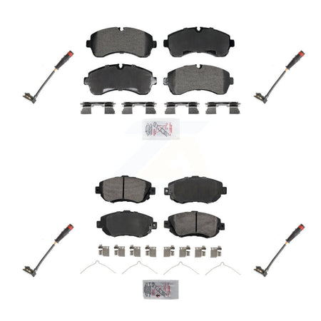 Front Rear Ceramic Disc Brake Pads & Wear Sensor Kit For Mercedes-Benz Sprinter 2500 1500 KNW-101280