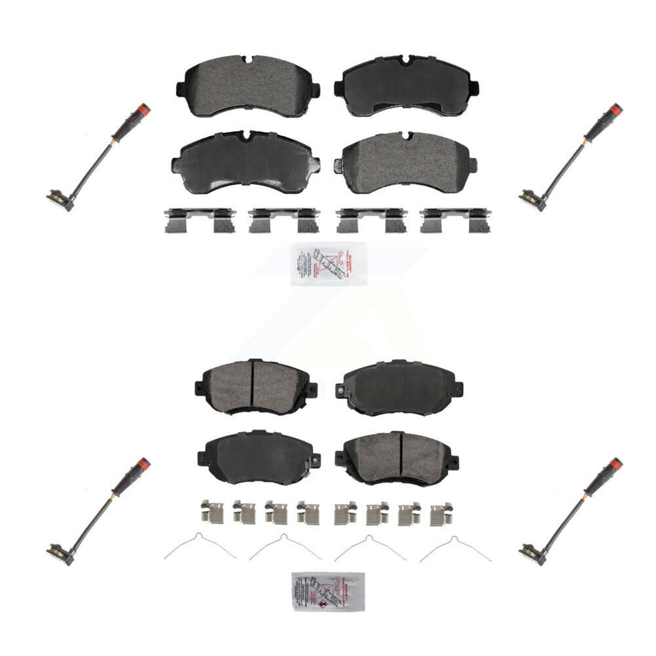 Front Rear Ceramic Disc Brake Pads & Wear Sensor Kit For Mercedes-Benz Sprinter 2500 1500 KNW-101280