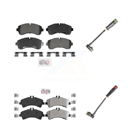 Front Rear Ceramic Disc Brake Pads And Wear Sensors Kit For Mercedes-Benz Sprinter 3500 KNW-101323