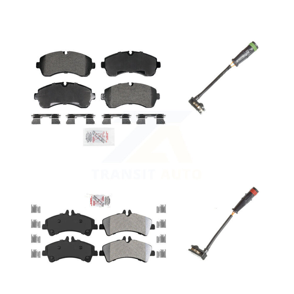 Front Rear Ceramic Disc Brake Pads And Wear Sensors Kit For Mercedes-Benz Sprinter 3500 KNW-101323
