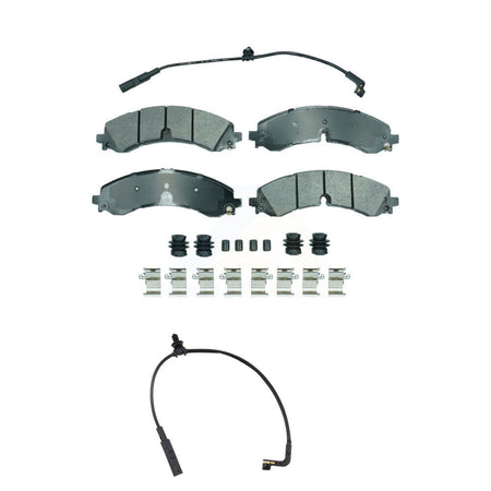 Front Ceramic Brake Pads Extra Wear Sensor Kit For GMC Chevrolet Sierra 2500 HD Silverado KNW-101360