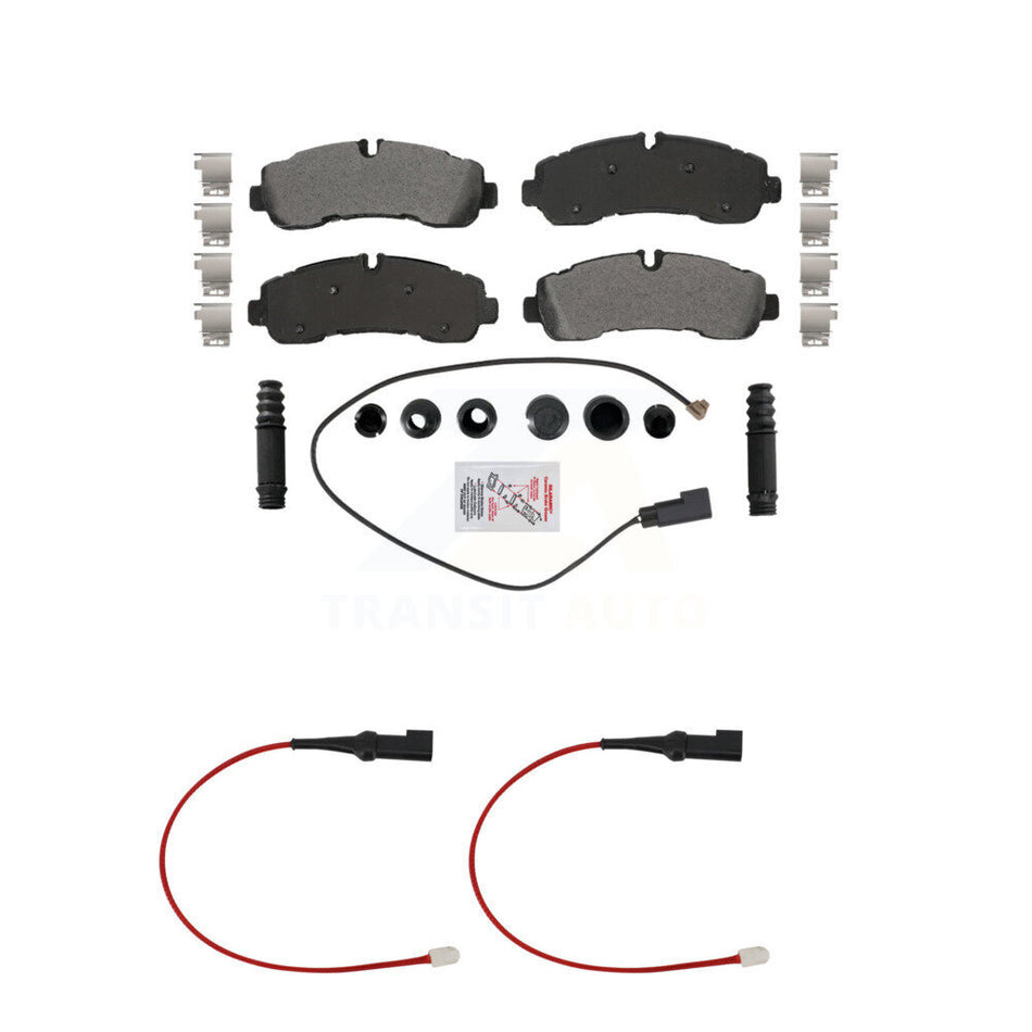 Rear Ceramic Disc Brake Pads And Wear Sensors Kit For 2020 Ford Transit-350 HD AWD KNW-101367