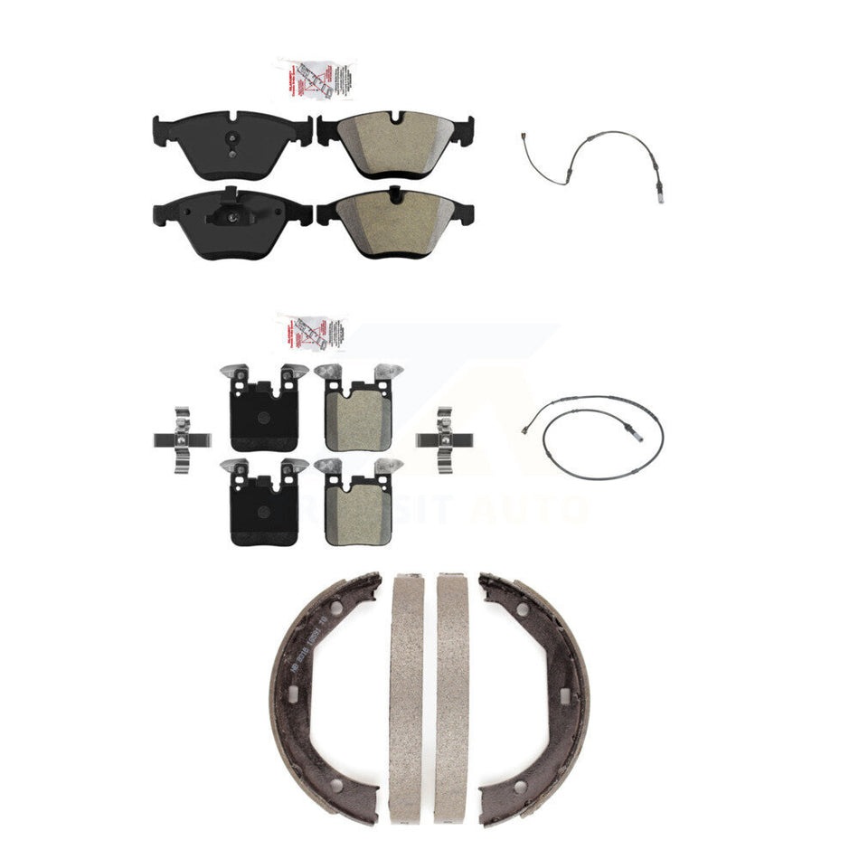 Front Rear Ceramic Disc Brake Pad Wear Sensor Kit (5Pc) For 2013 BMW 335i Sedan with 3.0L KNW-101385