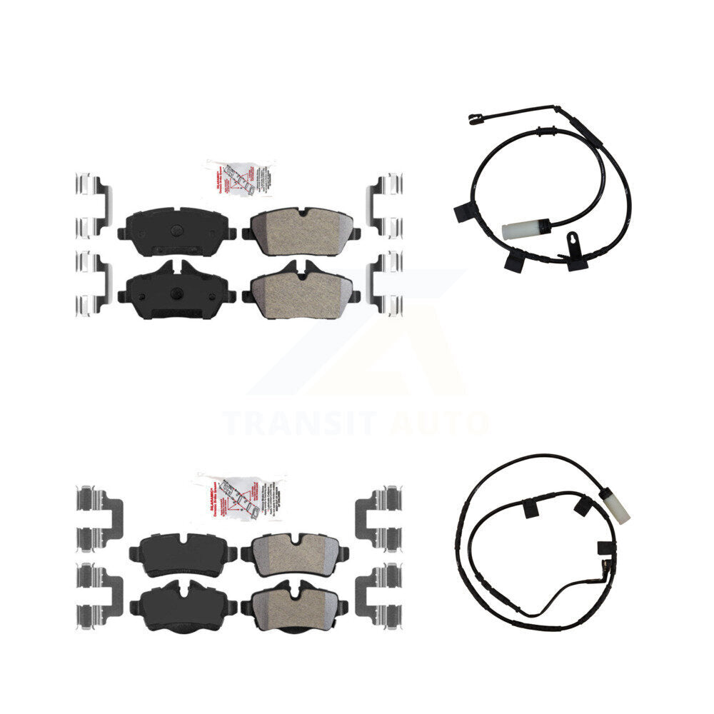 Front Rear Ceramic Disc Brake Pads And Wear Sensors Kit For Mini Cooper KNW-101389