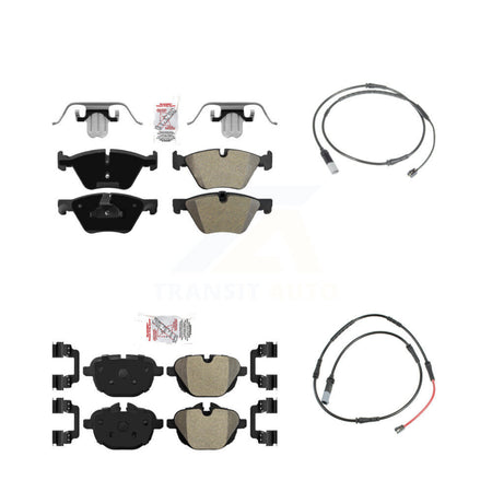 Front Rear Ceramic Disc Brake Pads And Wear Sensors Kit For BMW 528i KNW-101409