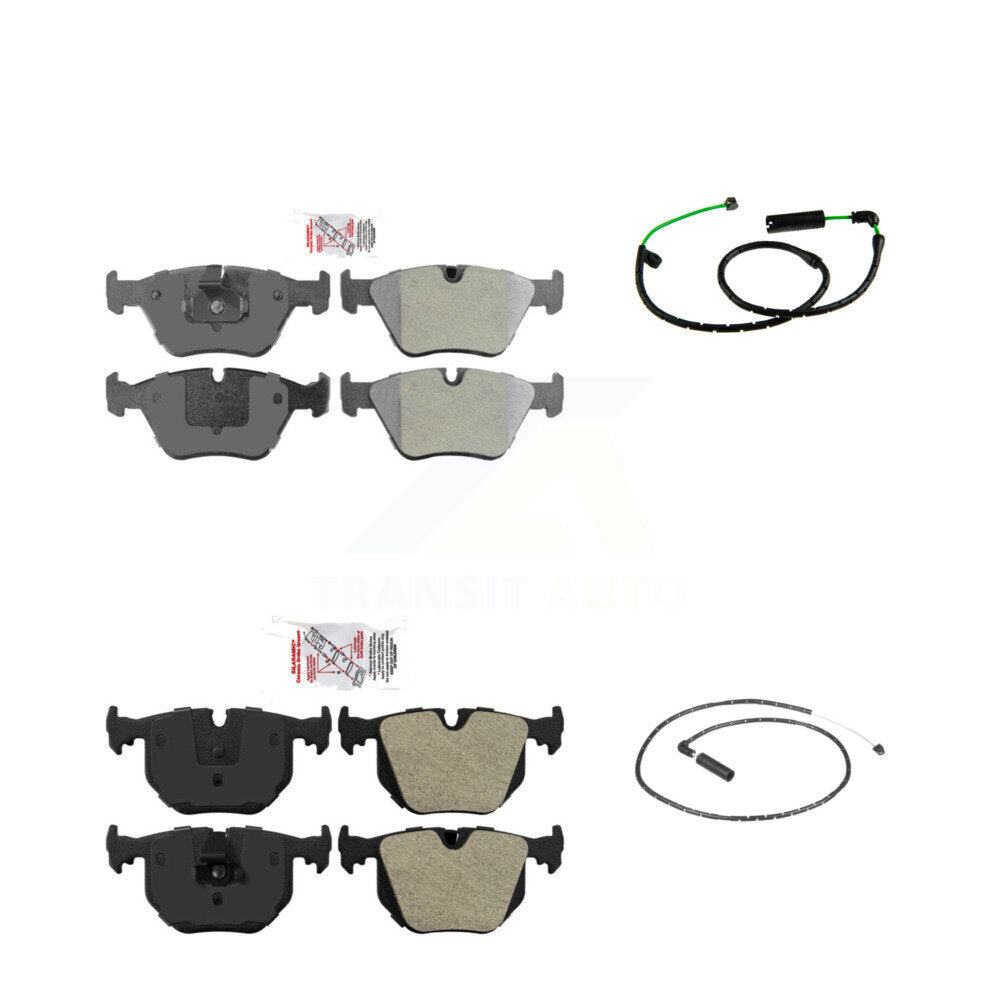 Front Rear Ceramic Disc Brake Pads And Wear Sensors Kit For BMW X3 3.0L KNW-101411