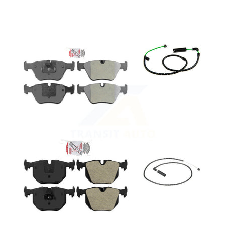 Front Rear Ceramic Disc Brake Pads And Wear Sensors Kit For BMW X3 3.0L KNW-101411