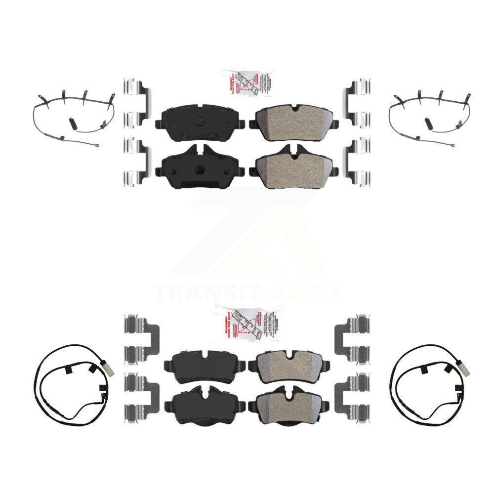 Front Rear Ceramic Disc Brake Pads And Wear Sensors Kit For Mini Cooper KNW-101418