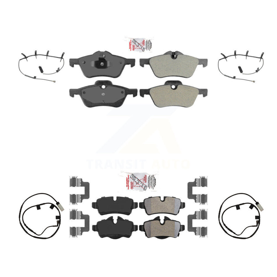 Front Rear Ceramic Disc Brake Pads And Wear Sensors Kit For Mini Cooper KNW-101419