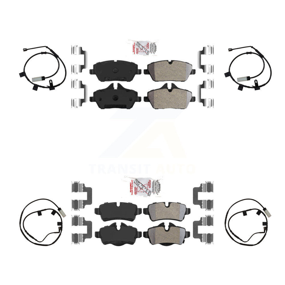 Front Rear Ceramic Disc Brake Pads And Wear Sensors Kit For Mini Cooper KNW-101425