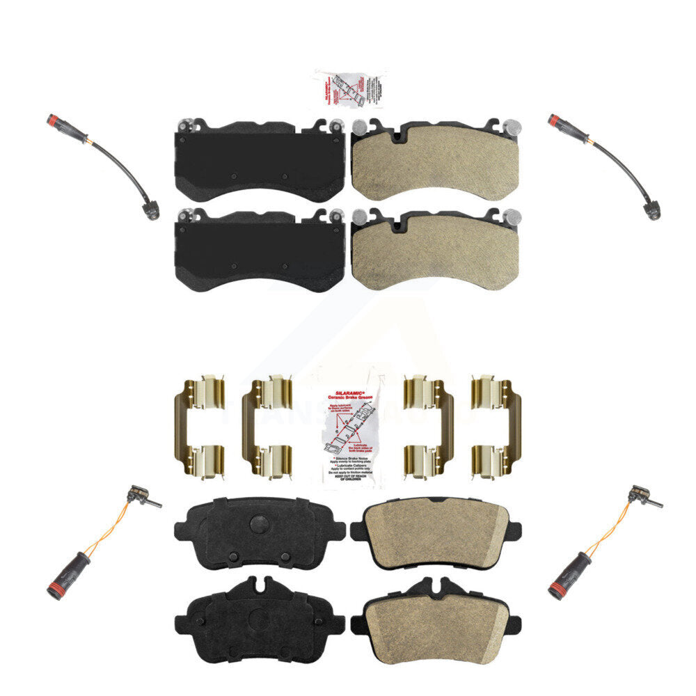 Front Rear Ceramic Brake Pad & Wear Sensor Kit For Mercedes-Benz ML63 AMG GL63 GLE63 5.5L KNW-101427