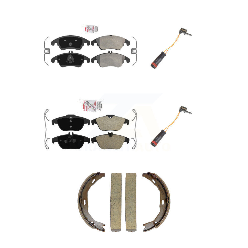 Front Rear Ceramic Brake Pads Wear Sensor Kit (5Pc) For Mercedes-Benz C300 C350 E350 E550 KNW-101446