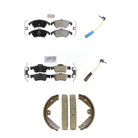 Front Rear Ceramic Disc Brake Pads And Wear Sensors Kit (5Pc) For Mercedes-Benz E400 KNW-101447