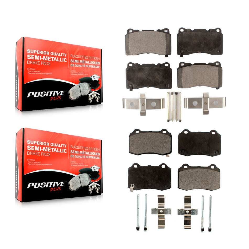 Front Rear Semi-Metallic Brake Pads Kit For Tesla S Hyundai Genesis Coupe KPF-100006
