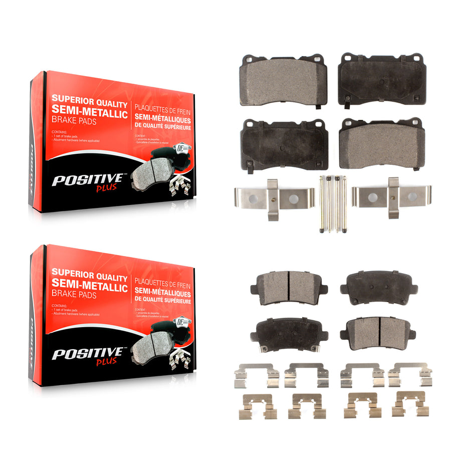 Front Rear Semi-Metallic Brake Pads Kit For Cadillac XTS Buick Regal Saab 9-5 KPF-100007
