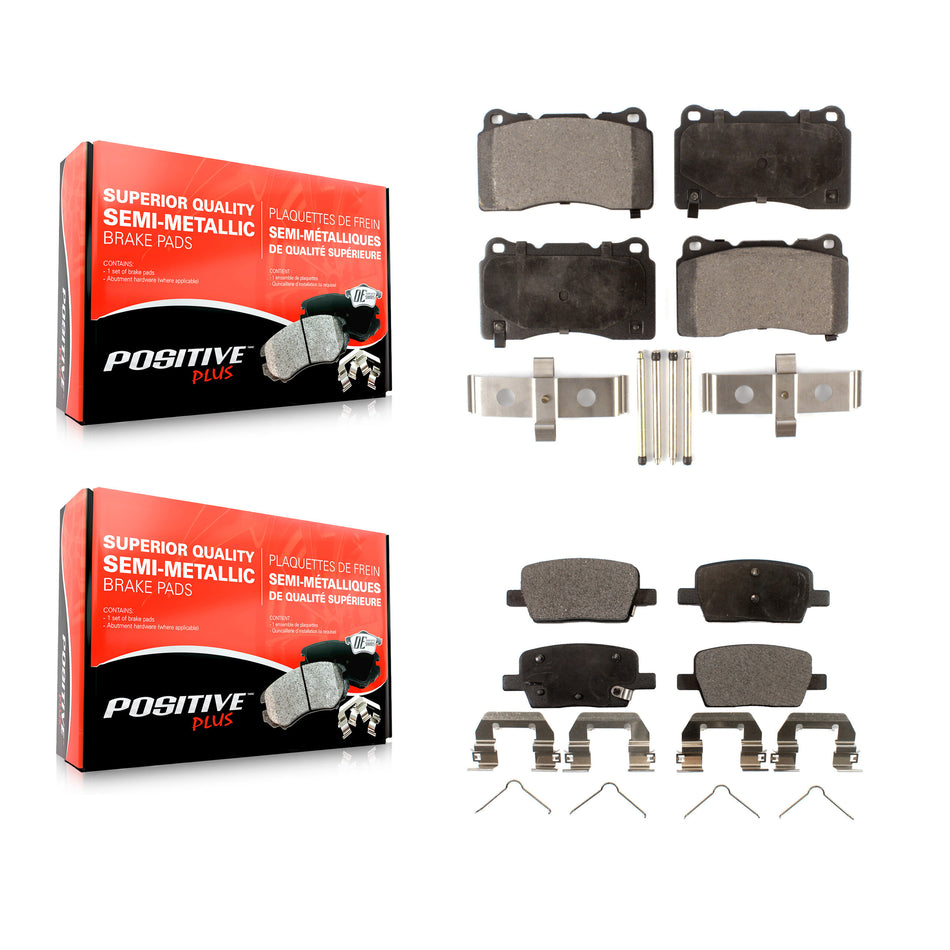 Front Rear Semi-Metallic Brake Pads Kit For Chevrolet Camaro Cadillac CT6 KPF-100010