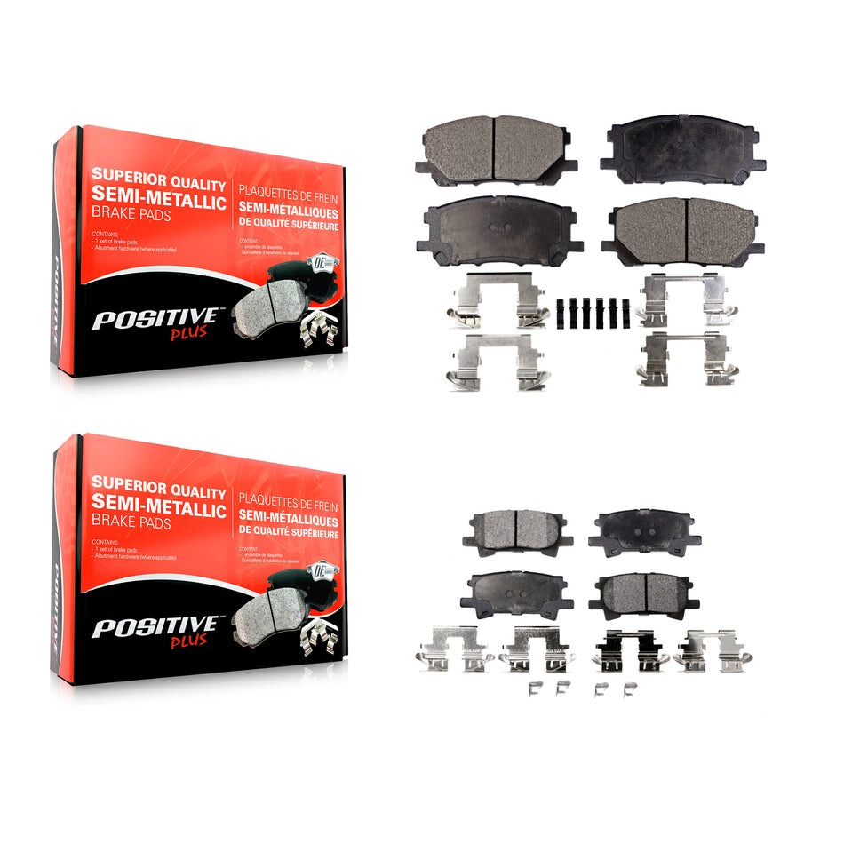Front Rear Semi-Metallic Brake Pads Kit For Lexus Toyota Highlander RX350 RX330 RX400h KPF-100013