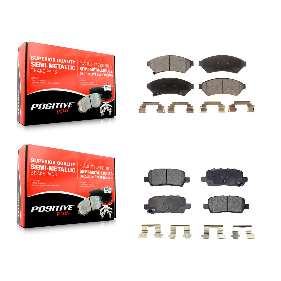 Front Rear Semi-Metallic Brake Pads Kit For Pontiac Grand Prix Buick LaCrosse Allure KPF-100039