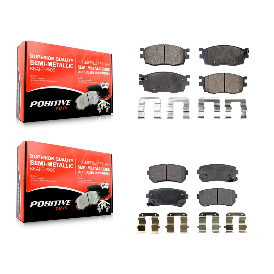 Front Rear Semi-Metallic Brake Pads Kit For Hyundai Accent Kia Rio Rio5 KPF-100062