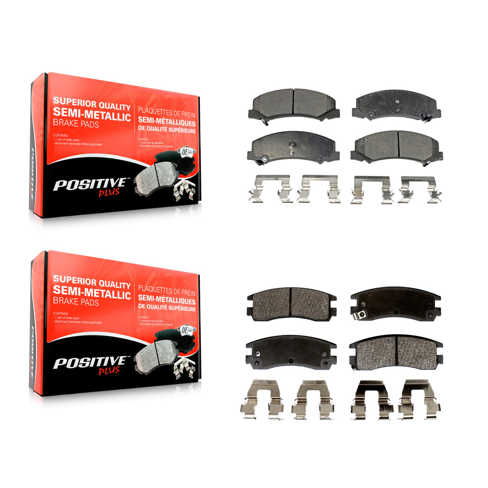 Front Rear Semi-Metallic Brake Pads Kit For Chevrolet Impala Buick LaCrosse Monte Carlo Allure KPF-100066