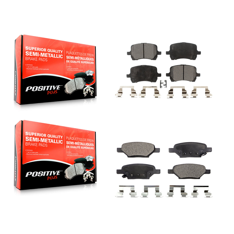 Front Rear Semi-Metallic Brake Pads Kit For Chevrolet Malibu Pontiac G6 Cobalt Saturn Aura HHR G5 KPF-100068