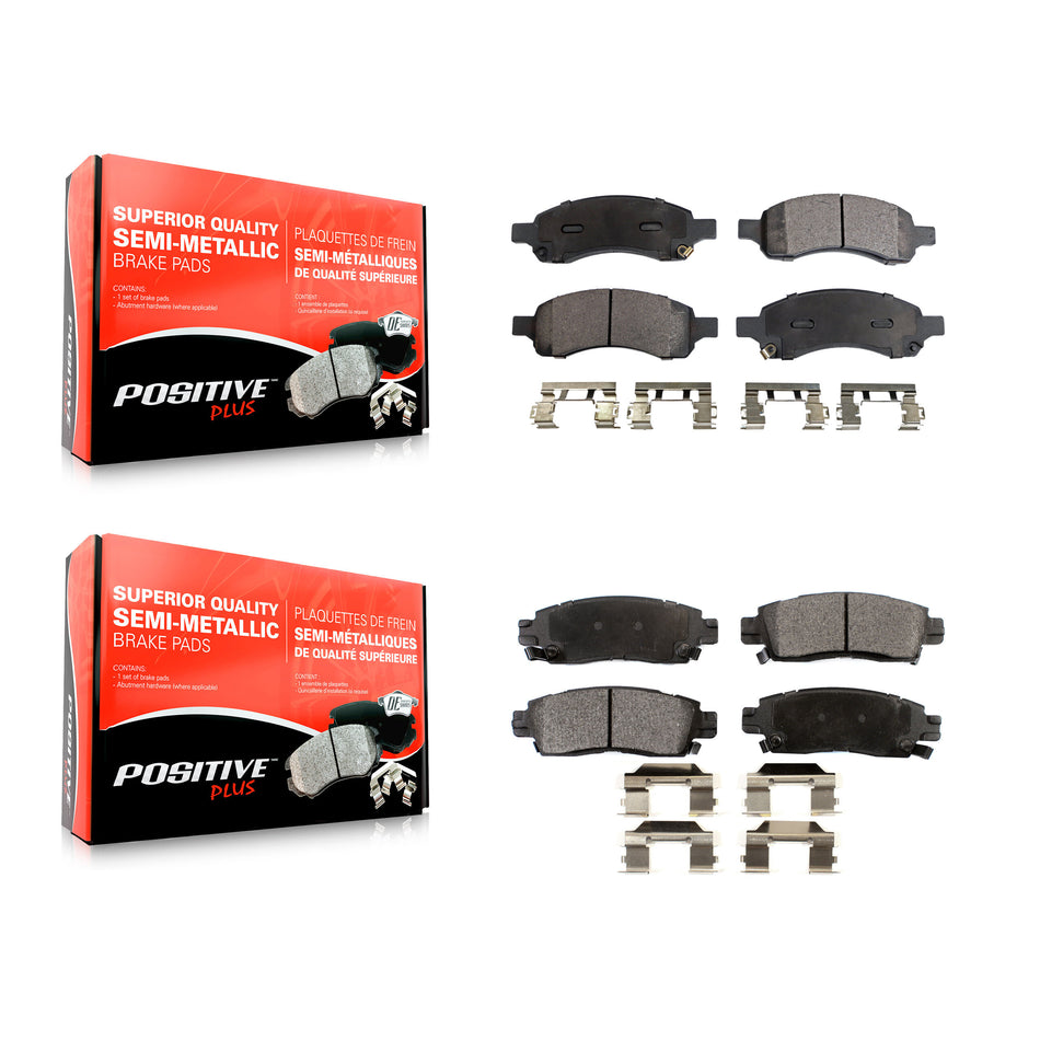 Front Rear Semi-Metallic Brake Pads Kit For Chevrolet Traverse GMC Acadia Buick Enclave Saturn Outlook Limited KPF-100073
