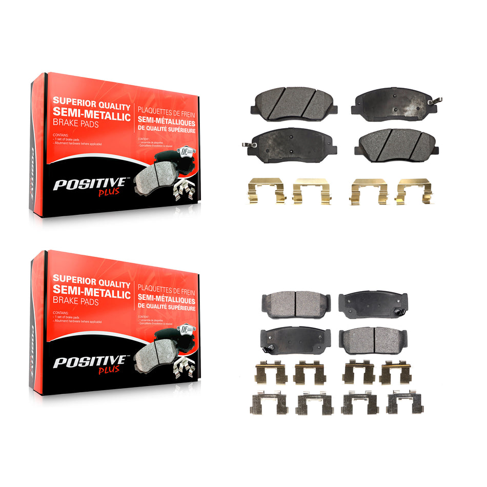 Front Rear Semi-Metallic Brake Pads Kit For Kia Sedona Hyundai Entourage To 04/27/06 KPF-100081