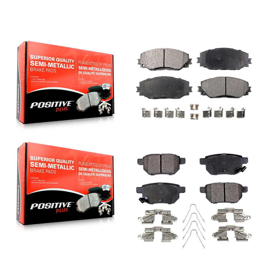 Front Rear Semi-Metallic Brake Pads Kit For Toyota Corolla Scion xB Matrix Pontiac Vibe KPF-100089