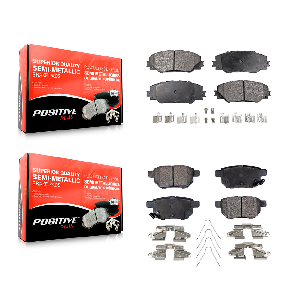 Front Rear Semi-Metallic Brake Pads Kit For Scion Toyota tC Matrix Pontiac Vibe Corolla iM KPF-100091