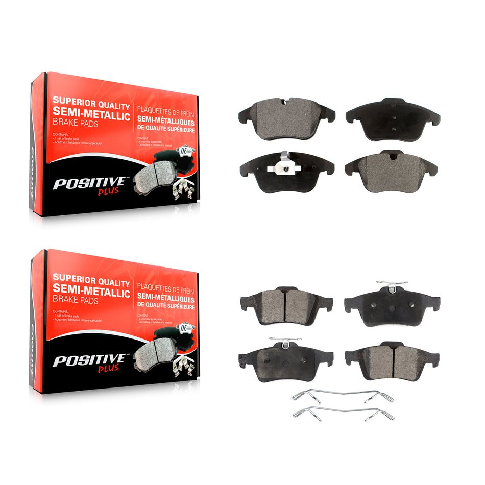 Front Rear Semi-Metallic Brake Pads Kit For Jaguar XF XK XJ8 Vanden Plas S-Type KPF-100093