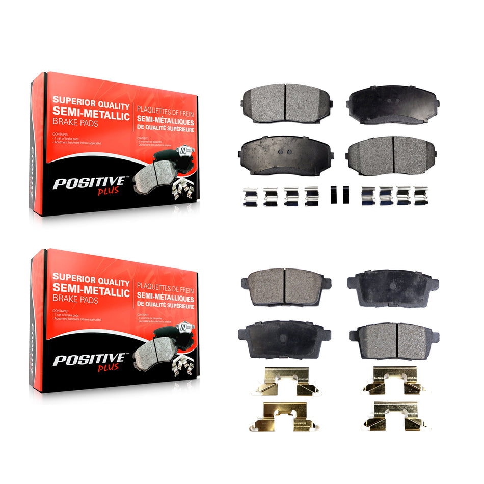 Front Rear Semi-Metallic Brake Pads Kit For Ford Edge Mazda CX-9 CX-7 Lincoln MKX KPF-100094