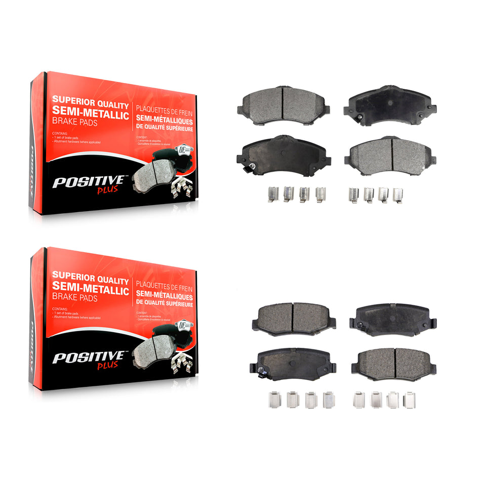 Front Rear Semi-Metallic Brake Pads Kit For Jeep Wrangler Liberty Dodge Nitro JK KPF-100097