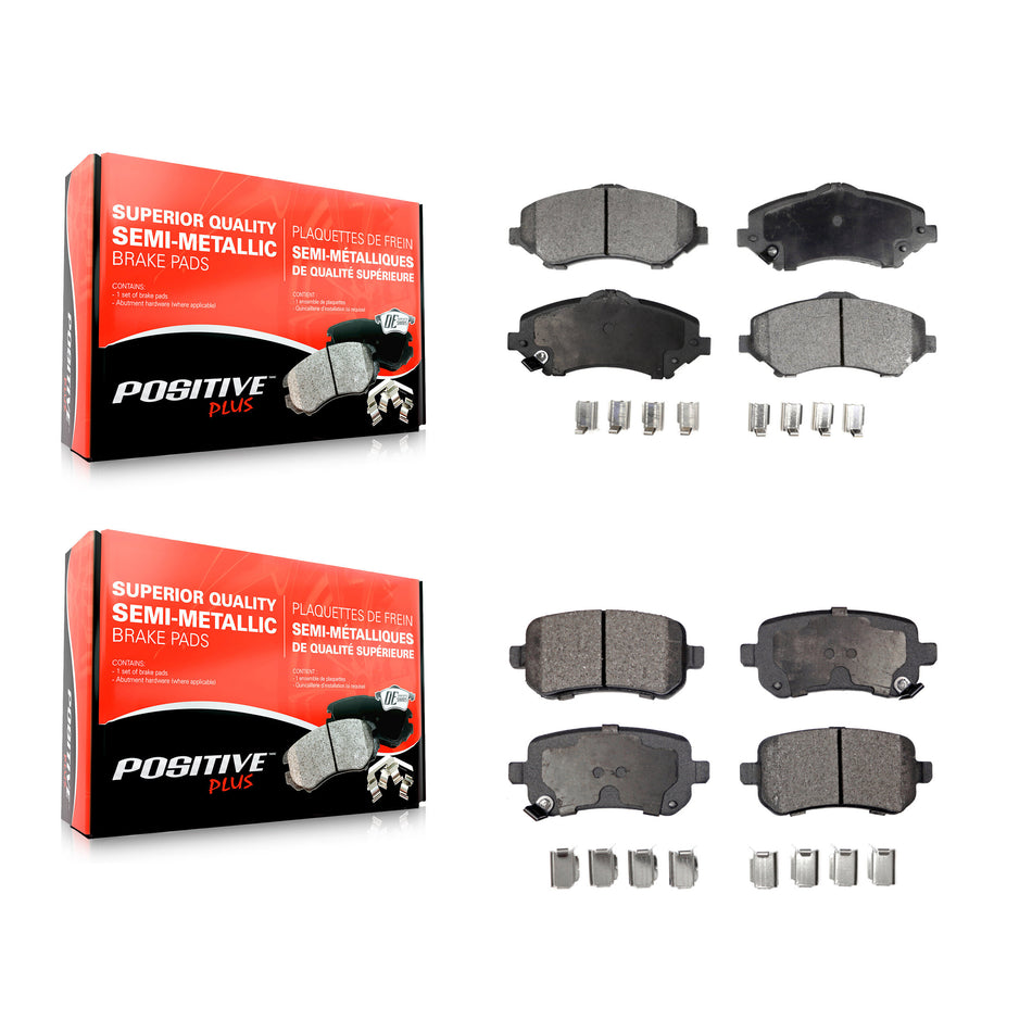 Front Rear Semi-Metallic Brake Pads Kit For Dodge Grand Caravan Chrysler Town & Country Journey Volkswagen Routan Ram C/V KPF-100098