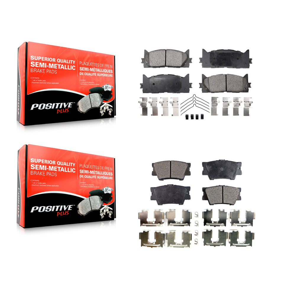 Front Rear Semi-Metallic Brake Pads Kit For Toyota Camry Lexus ES350 Avalon ES300h KPF-100100