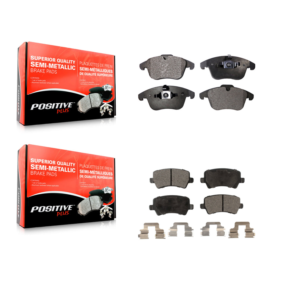 Front Rear Semi-Metallic Brake Pads Kit For Volvo S60 XC70 Land Rover Range Evoque V60 S80 LR2 V70 KPF-100111