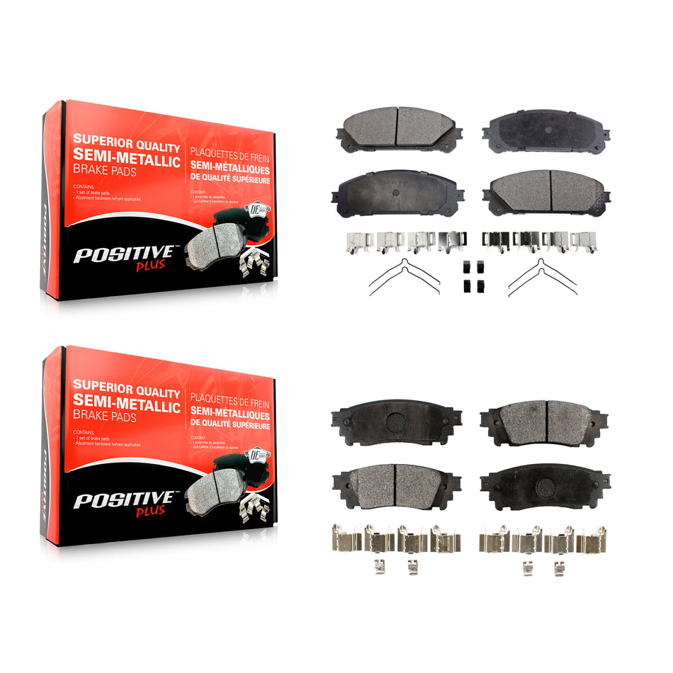 Front Rear Semi-Metallic Brake Pads Kit For Lexus NX200t NX300 Toyota Camry NX300h Avalon KPF-100121